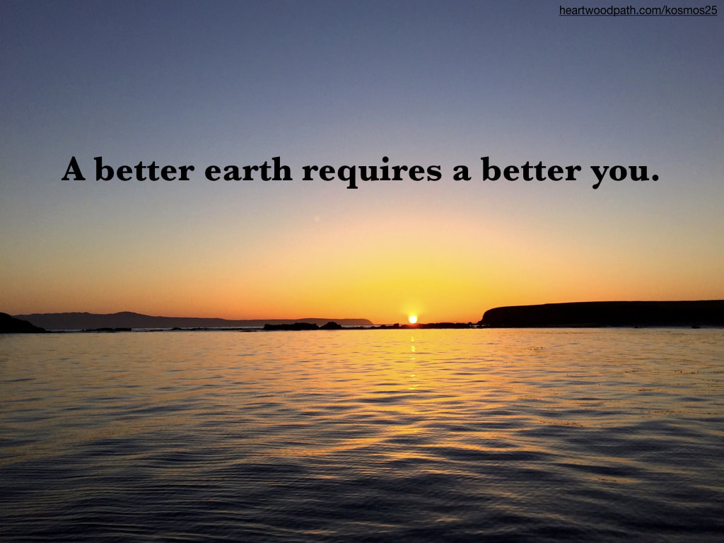picture of sunset and A better earth requires a better you