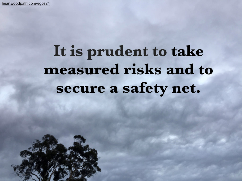 Picture cloudy sky tree quote It is prudent to take measured risks and to secure a safety net