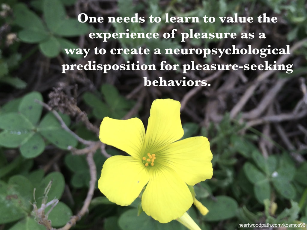 Picture yellow flower words One needs to learn to value the experience of pleasure as a way to create a neuropsychological predisposition for pleasure-seeking behaviors