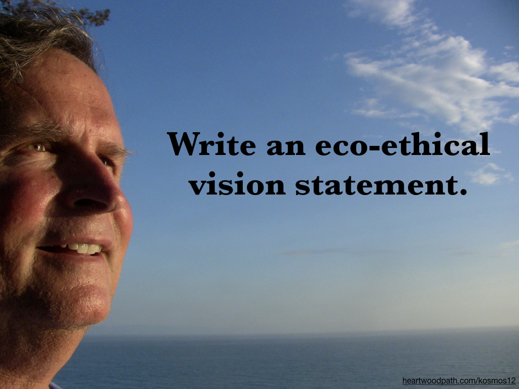 picture of life coach don pierce saying Write an eco-ethical vision statement