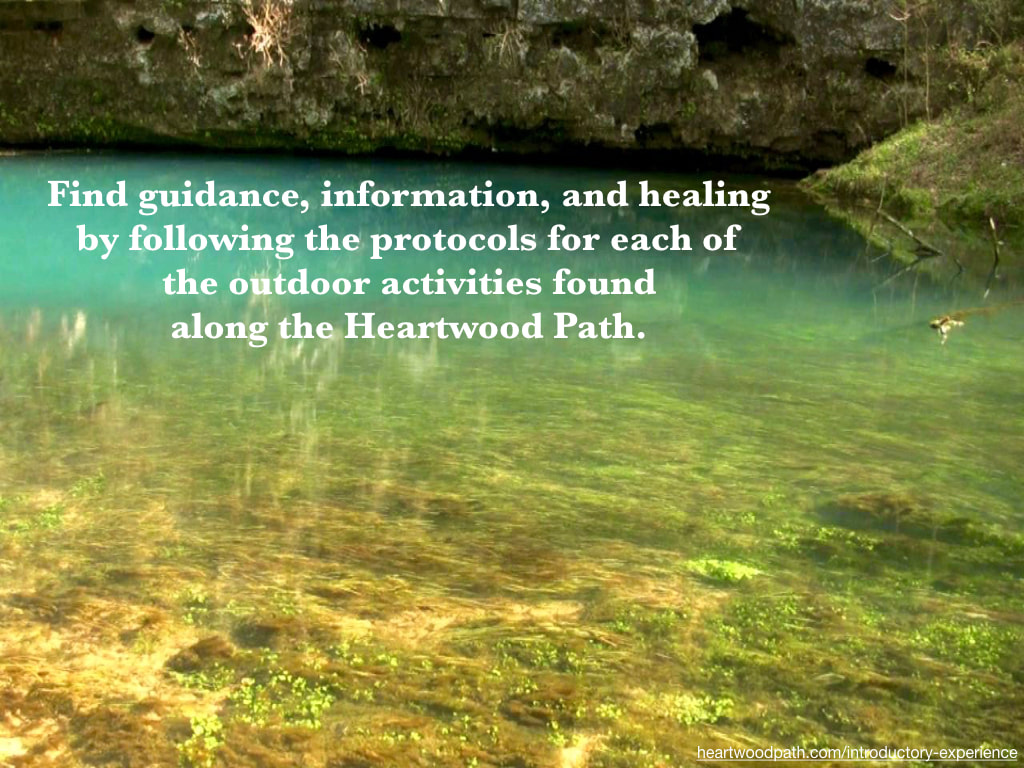 Picture-ecopsychology-quote-Find guidance, information, and healing by following the protocols for each of the outdoor activities found along the Heartwood Path.  
