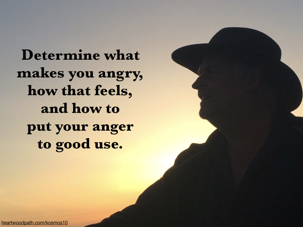 picture of life coach don pierce saying Determine what makes you angry, how that feels, and how to put your anger to good use