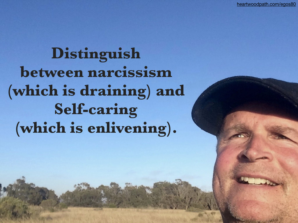 picture-don-pierce-life-coach-saying-Distinguish between narcissism (which is draining) and Self-caring (which is enlivening)