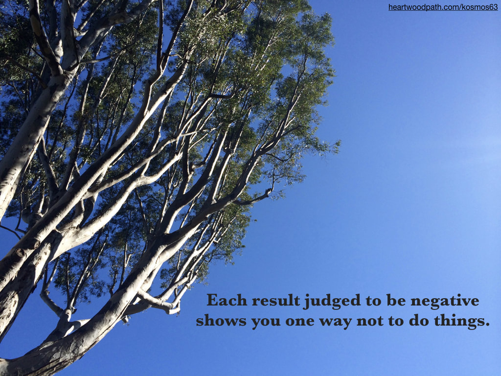 Picture tree with clear sky and words - Each result judged to be negative shows you one way not to do things