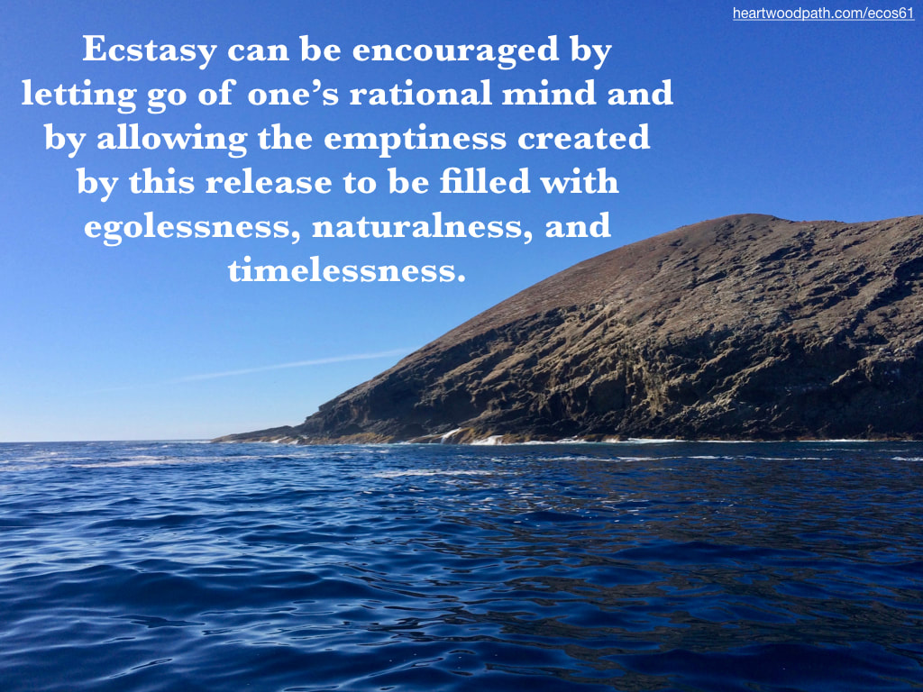 Picture island ocean quote Ecstasy can be encouraged by letting go of one’s rational mind and by allowing the emptiness created by this release to be filled with egolessness, naturalness, and timelessness.
