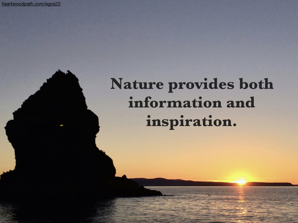 Picture sunset island silhouette quote Nature provides both information and inspiration