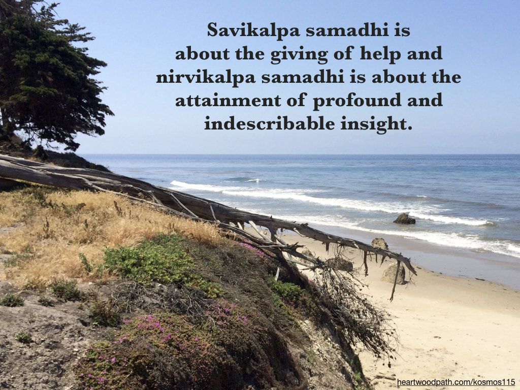 Picture coast ocean tree Savikalpa samadhi is about the giving of help and nirvikalpa samadhi is about the attainment of profound and indescribable insight