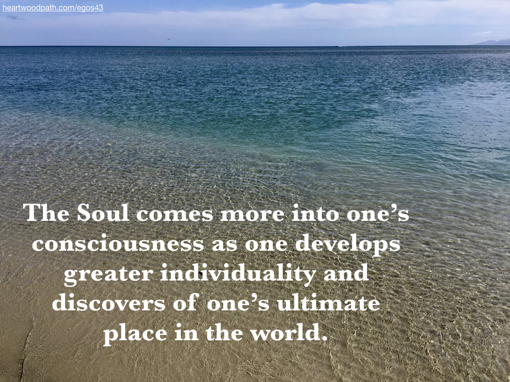 Picture ocean ripples quote The Soul comes more into one’s consciousness as one develops greater individuality and discovers of one’s ultimate place in the world