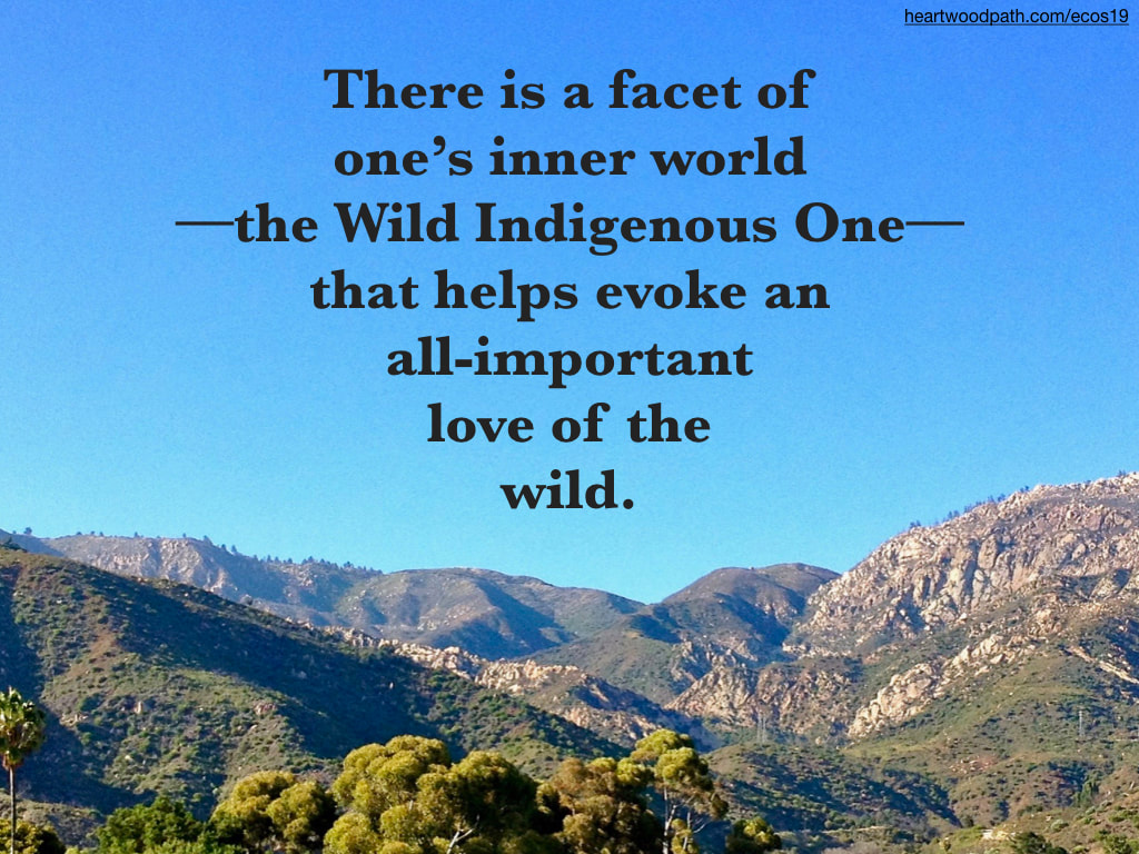 Picture mountains quote There is a facet of one’s inner world––the Wild Indigenous One––that helps evoke an all-important love of the wild