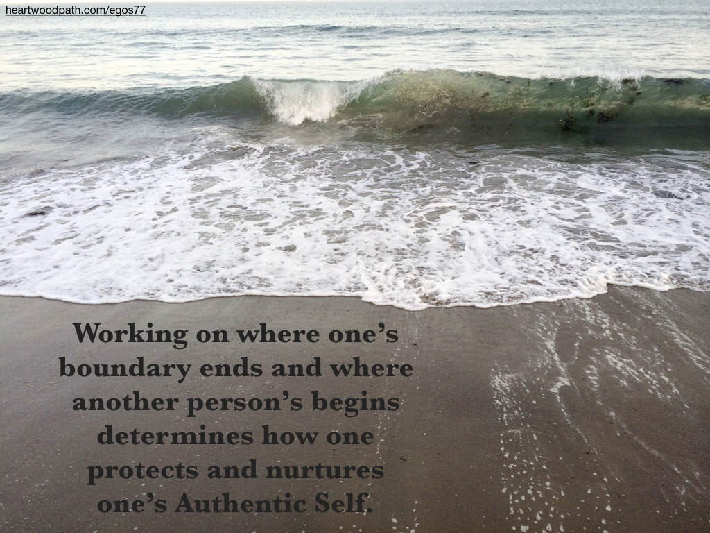 Picture waves crashing beach quote Working on where one’s boundary ends and where another person’s begins determines how one protects and nurtures one’s Authentic Self